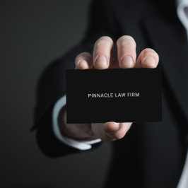 Dubbelzijdige professionele minimalistische zwarte visitekaartje