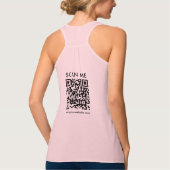 Dubbelzijdige QR-code Scan Me Vrouwen Zacht Roze Tanktop (Achterkant)