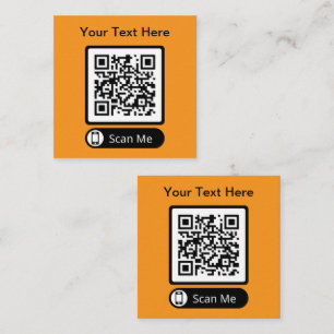 Dubbelzijdige QR-code scannable Vierkante Visitekaartje