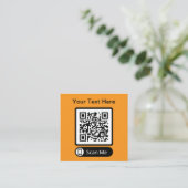 Dubbelzijdige QR-code scannable Vierkante Visitekaartje (Staand voorkant)