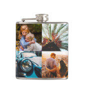 Dubbelzijdige rand Print 7 foto sjabloon Flask Heupfles (Voorkant)