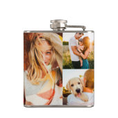 Dubbelzijdige rand Print 7 foto sjabloon Flask Heupfles (Achterkant)