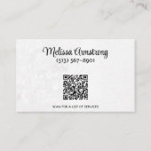 Dubbelzijdige realistische gele tulp met QR-code Visitekaartje (Achterkant)