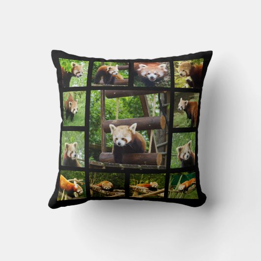Dubbelzijdige Red Panda Photo Template Cushion Kussen (Achterkant)