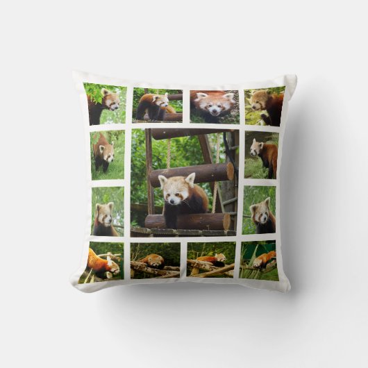 Dubbelzijdige Red Panda Photo Template Cushion Kussen (Voorkant)