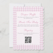 Dubbelzijdige Roze Baby Shower Uitnodiging (Achterkant)