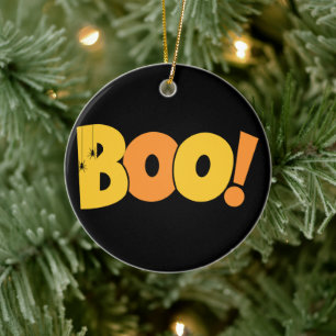 Dubbelzijdige Schattige Geest Gelukkig Halloween  Keramisch Ornament