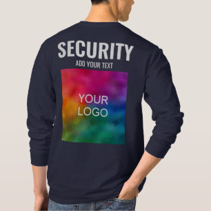 Dubbelzijdige Sjabloon Mannen marine blauw T-shirt