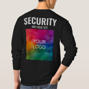 Dubbelzijdige Sjabloon Moderne Mannen beveiliging T-shirt