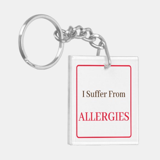 Dubbelzijdige sleutelhanger - ik heb last van alle (Voorkant Links)