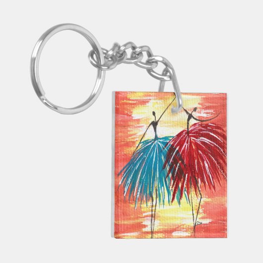 Dubbelzijdige Sleutelhanger met drukknop (Voorkant Links)