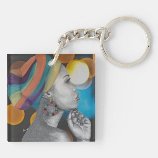 Dubbelzijdige Sleutelhanger met drukknop (Achterkant)