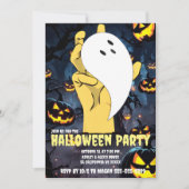 Dubbelzijdige Spooky Ghost Hand Halloween Custom Kaart (Voorkant)