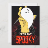 Dubbelzijdige Spooky Ghost Hand Halloween Custom Kaart (Achterkant)