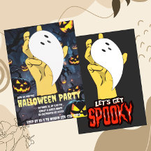 Dubbelzijdige Spooky Ghost Hand Halloween Custom