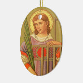 Dubbelzijdige St. Lawrence of Rome (PM 04) Keramisch Ornament (Links)
