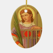 Dubbelzijdige St. Lawrence of Rome (PM 04) Keramisch Ornament (Voorkant)