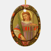 Dubbelzijdige St. Lawrence of Rome (PM 04) Keramisch Ornament (Voorkant)