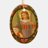 Dubbelzijdige St. Lawrence of Rome (PM 04) Keramisch Ornament (Achterkant)