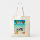 Dubbelzijdige strandtas professor varken tote bag (Achterkant)