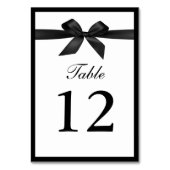 Dubbelzijdige tabelnummers zwart lint van klasse kaart (Achterkant)