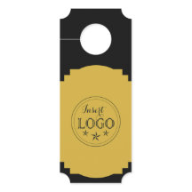 Dubbelzijdige TicketDoor Hanger met QR-code en Log