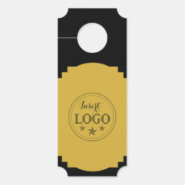 Dubbelzijdige TicketDoor Hanger met QR-code en Log