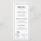 Dubbelzijdige tijdloze bloei menu (Voorkant / Achterkant)