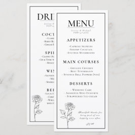 Dubbelzijdige tijdloze bloei menu