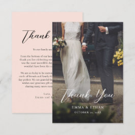 Dubbelzijdige trouwkaart met foto save the date