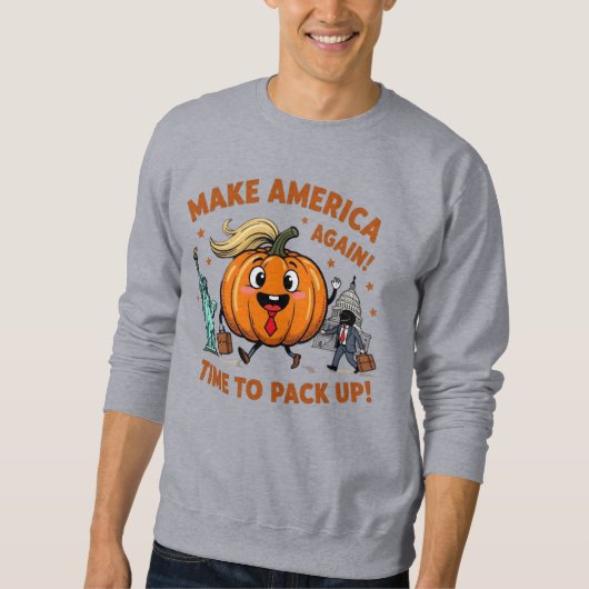 Dubbelzijdige Trumpkin Pumpkin – Make America Agai Trui (Voorkant)