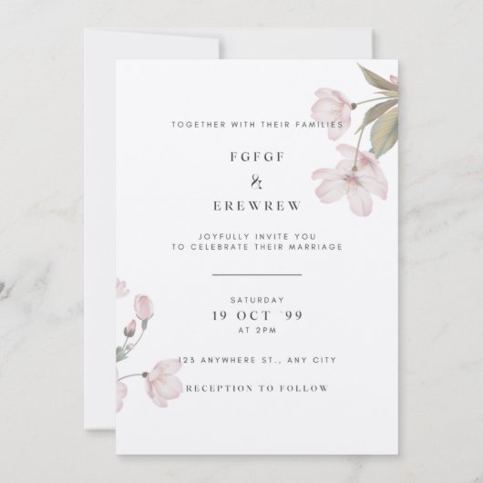 dubbelzijdige uitnodigingskaart kaart (Achterkant)