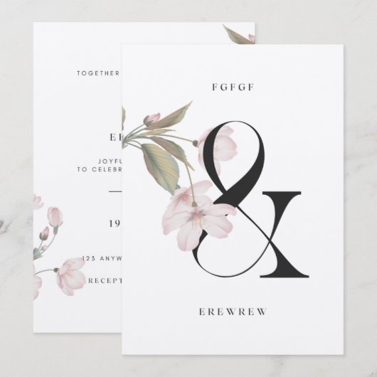 dubbelzijdige uitnodigingskaart kaart (Voorkant / Achterkant)