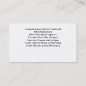 Dubbelzijdige Visitekaartjes voor tandheelkundig g (Achterkant)