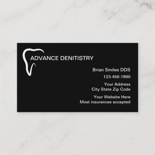 Dubbelzijdige Visitekaartjes voor tandheelkundig g (Voorkant)