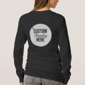 Dubbelzijdige Vrouwen Logo Kleding Lange Mouw T-shirt (Achterkant)