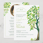 Dubbelzijdige waterverf boom Upsherin Upshernish (Voorkant / Achterkant)