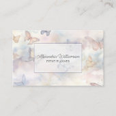 Dubbelzijdige Waterverf Vlinders met QR Code Visitekaartje (Voorkant)