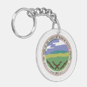 Dubbelzijdige whitetopzegel Sleutelhanger (Voorkant Links)