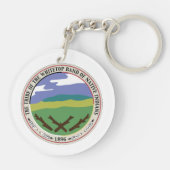 Dubbelzijdige whitetopzegel Sleutelhanger (Achterkant)