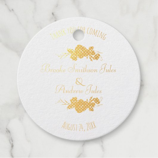 Dubbelzijdige Wildbloemen bruiloft dank u Bedankjes Labels (Voorkant)