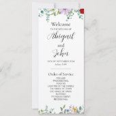 Dubbelzijdige Wildflower Wedding Ceremony Flat Kaa (Voorkant)