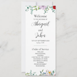 Dubbelzijdige Wildflower Wedding Ceremony Flat Kaa