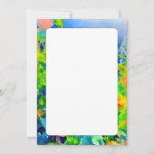 Dubbelzijdige witte levendige abstracte aquarel kaart (Voorkant)
