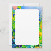 Dubbelzijdige witte levendige abstracte aquarel kaart (Achterkant)