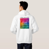 Dubbelzijdige zakelijke Logo van Mannen Hoodie (Achterkant volledig)