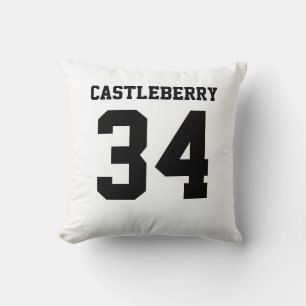 Dubbelzijdige zwart-witte sporttrui kussen