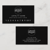 Dubbelzijdige zwarte professionele kaartlezer met  klantenkaartje (Voorkant / Achterkant)