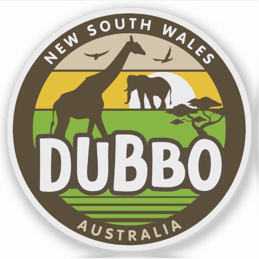 Dubbo, Nieuw-Zuid-Wales Australië Sticker (Voorkant)