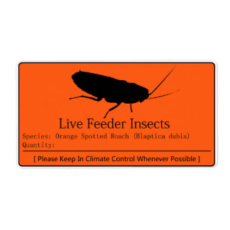 Dubia Roach Label